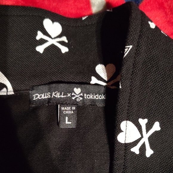 Dolls Kill Black and White Skull Dress - Picture 2 of 4